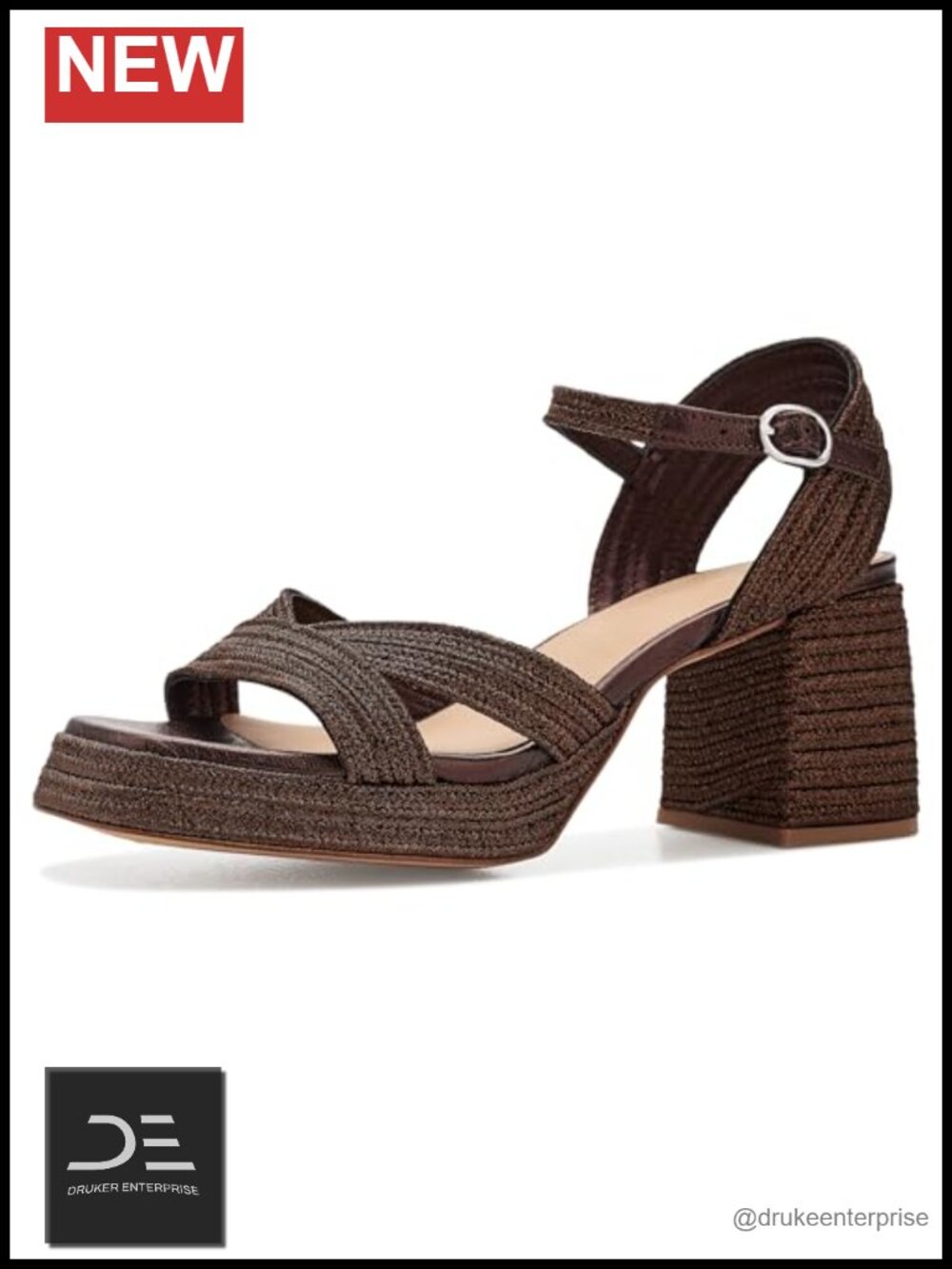 Castañer Vallita Heel Sandals Women's Leather Lining Block Heel Adjustable